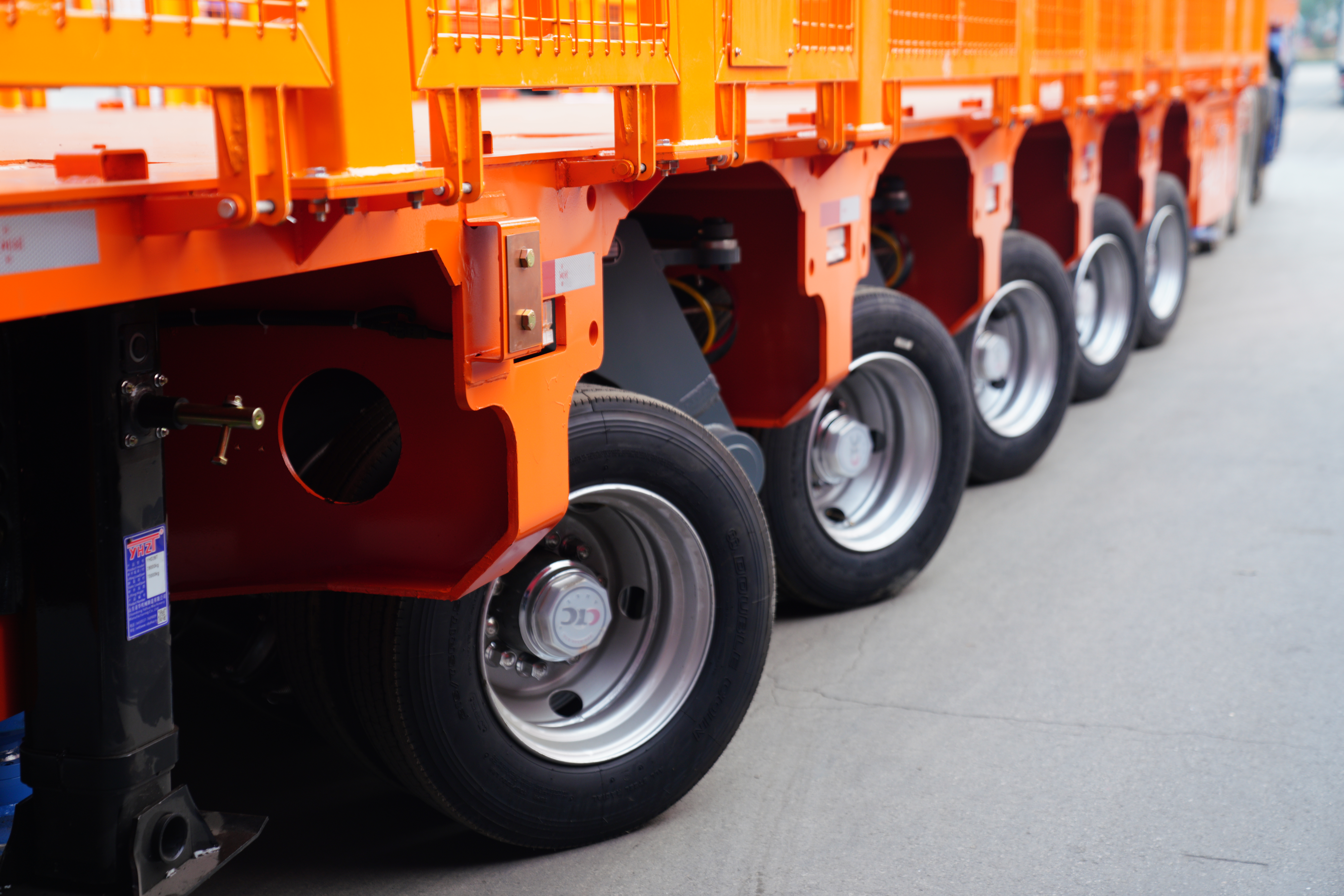 Multi-axle semi trailer designed for large scale electrical transformer transport solutions