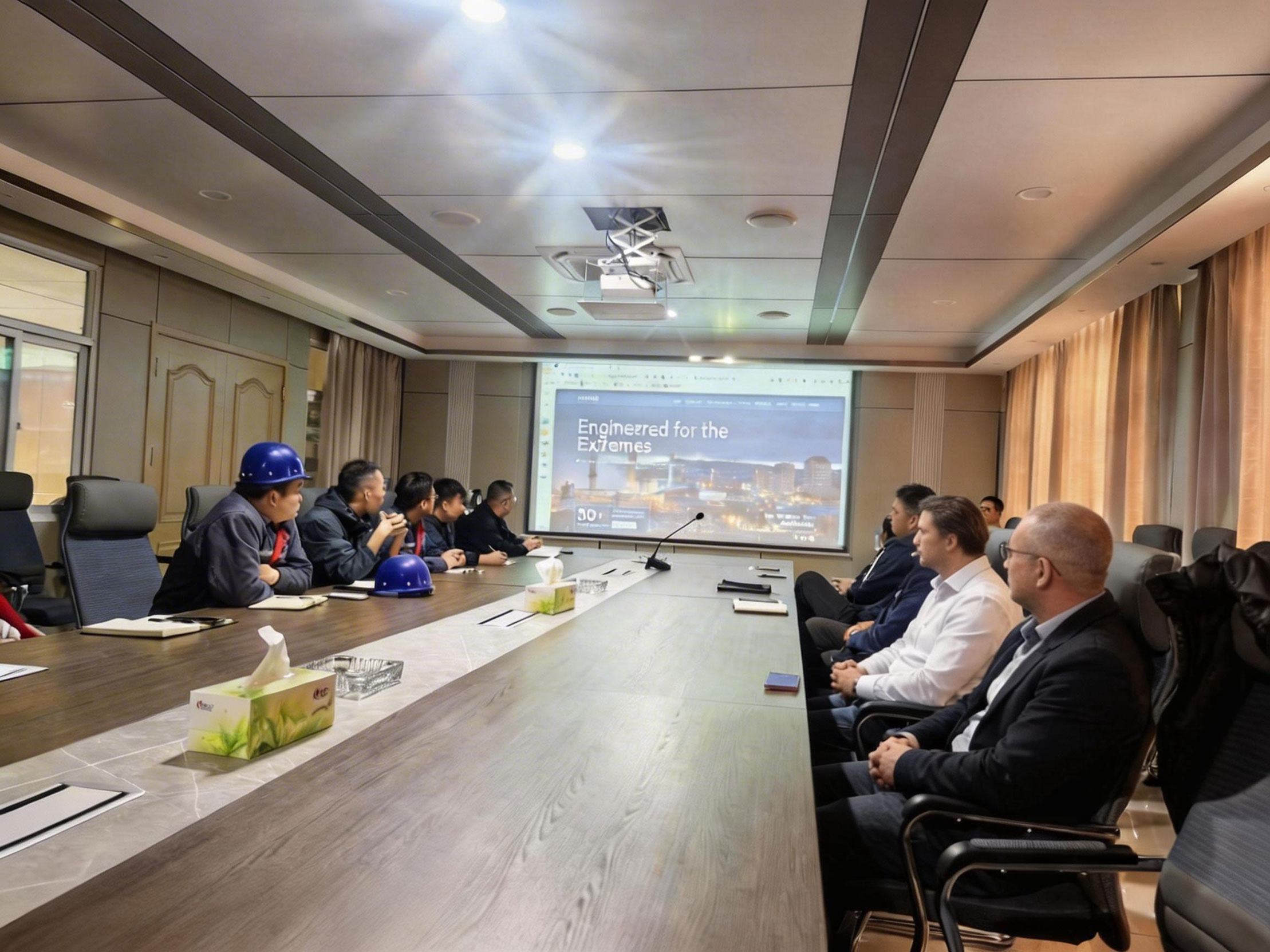 Australian Client Visits and Purchases 7 Axle Mobile Substation Transport Trailer